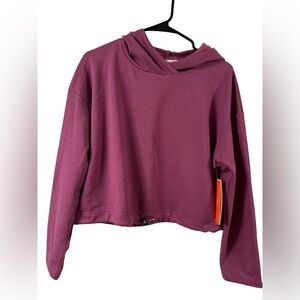 NWT Magenta Cozy Fleece Crop Hoodie | Large